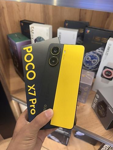 Уюлдук телефондор жана аксессуарлар: Poco X7 Pro, Жаңы, 256 ГБ, түсү - Сары, 2 SIM — 1
