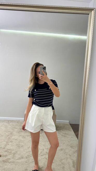 Футболки: Футболка, Классическая модель, Massimo Dutti, Хлопок, Новый, M (EU 38)