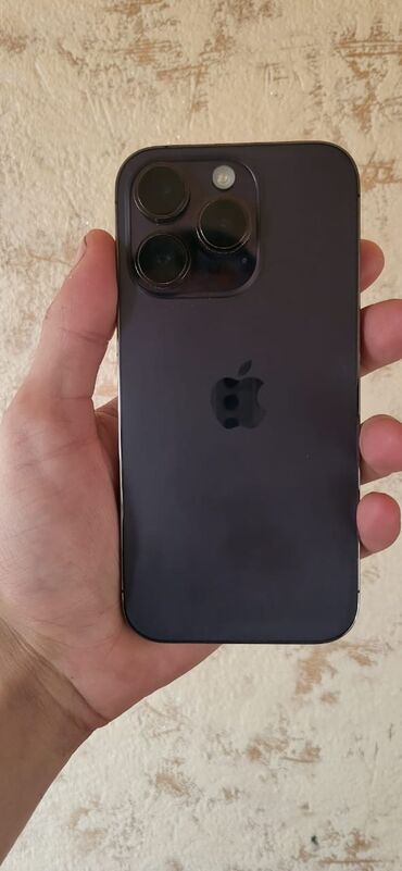 iphone 14 pro azerbaycan qiymeti: IPhone 14 Pro, 256 ГБ, Deep Purple, Беспроводная зарядка, Face ID, С документами