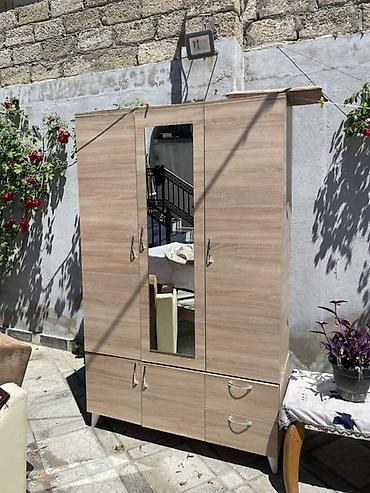 plastik dolab: Güzgülü paltar dolabı - Material: açıq palıd rəngində laminat/LDSP - — 1