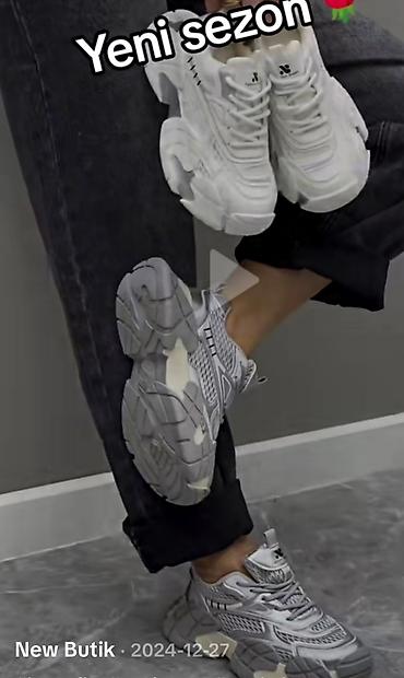 Adidas, Ölçü: 37.5, rəng - Ağ, Yeni