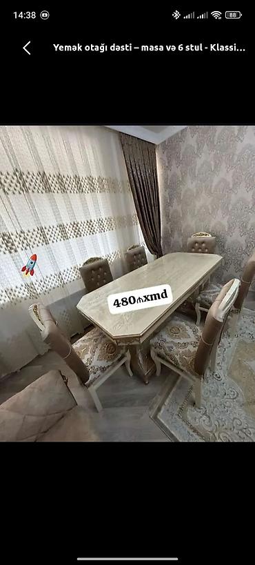 embawood stullar: Qonaq otağı üçün, Yeni, Açılmayan, 6 stul — 1
