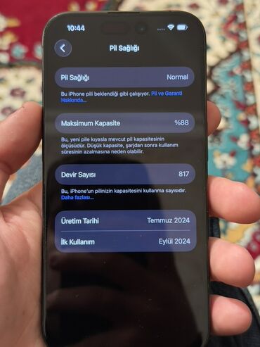 Apple iPhone: IPhone 15 Pro, 256 GB, Qara, Simsiz şarj, Face ID — 6