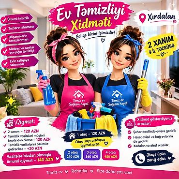 Ev Təmizliyi Xidməti – Xırdalan Səliqə bizim işimizdir! Gördüyümüz
