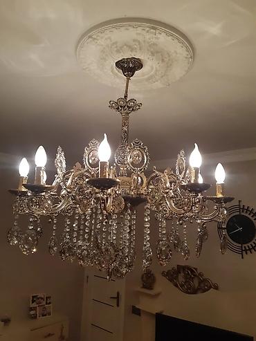 İşıqlandırma: Çılçıraq, 10 və daha çox lampa, Metal — 1