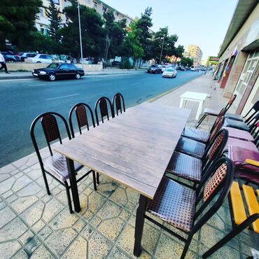 stol stul destleri: Для кухни, Для гостиной, Новый, Нераскладной, Прямоугольный стол, 8 стульев, Азербайджан