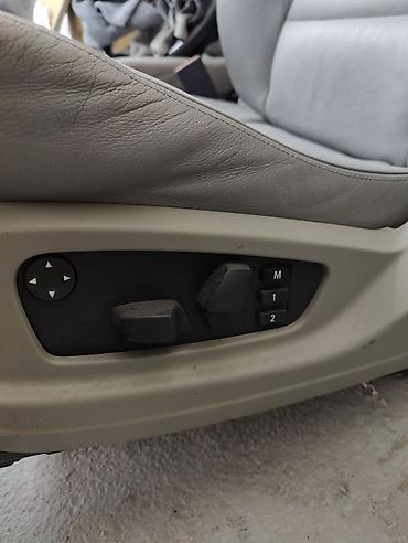 передние сидения: Bmw recaro Пара передних автомобильных сидений, серый кожаный салон — 3