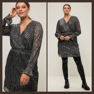 коктейльное платье с длинным рукавом: Кече көйнөгү, Коктейл, Кыска модель, 3XL