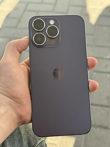 iphone 4с: IPhone 14 Pro Max, Б/у, 128 ГБ, Deep Purple, Чехол — 1