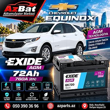 Exide, 72 ah, Orijinal, Fransa, Yeni