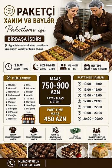 iş ilanları paketleme: Qablaşdırıcı tələb olunur, Təcrübəsiz, Aylıq ödəniş — 1