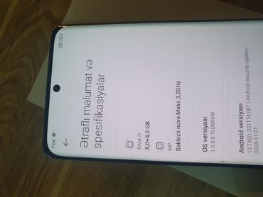 Xiaomi: Xiaomi 12X, rəng - Bənövşəyi, 
 Barmaq izi — 9