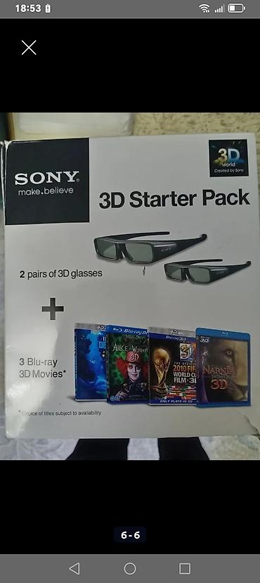 mp3 pleyer: Sony 3D Starter Pack Məzmun: - 2 ədəd Sony aktiv 3D eynəyi - 3 ədəd — 1