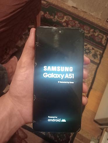samsung soyuducular: Samsung Galaxy A51, rəng - Qara, Qırıq — 4