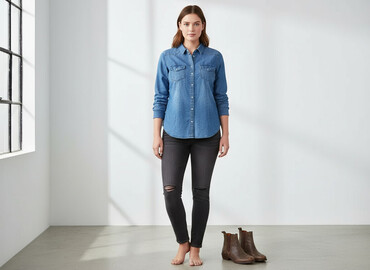 niebieska koszula damska h m: H&M Divided, Сорочка жіноча, розмір 2XL