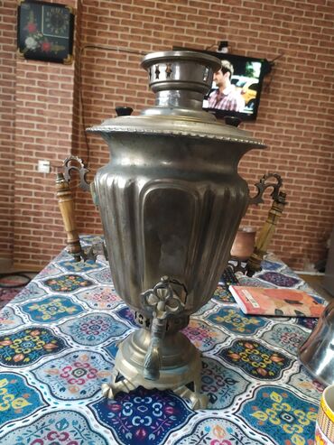 samovar altı podnos: Samovar Kubok, 19əsr, 5litr Tula