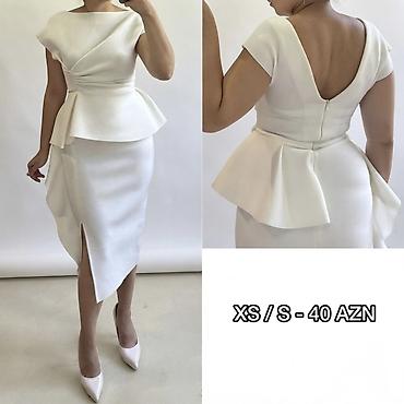 Ağ rəngli elegant qadın donu - Ölçülər: XS / S - Qiymət: 40 AZN