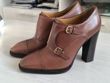 ботинки женские кожа: Ботинки, 38.5, Ralph Lauren, Новый, цвет - Коричневый, Самовывоз