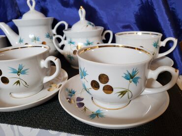 Ostali antikviteti: Komplet za kafu,caj USSR porcelan 1960g +. Sovjetski stari — 6