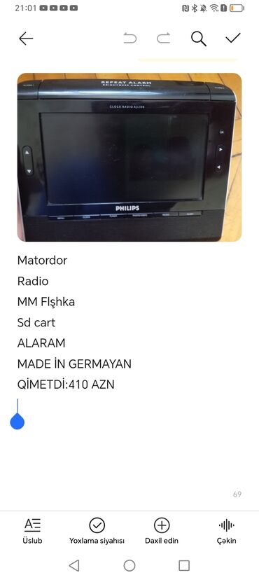 sim kart modem: Matordor
Radio
MM Flşhka şekilde var
MADE İN GERMAYAN
QİMETDİ :410 AZN