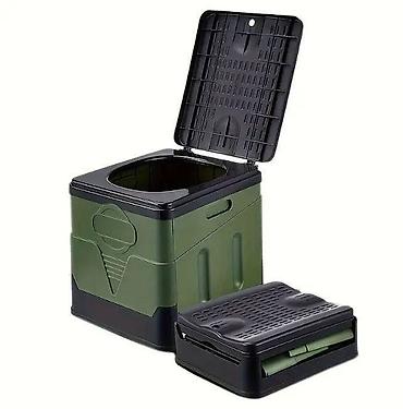 Oprema za kampovanje: Prenosivi sklopivi toalet/kanta – multifunkcionalna kutija za — 2