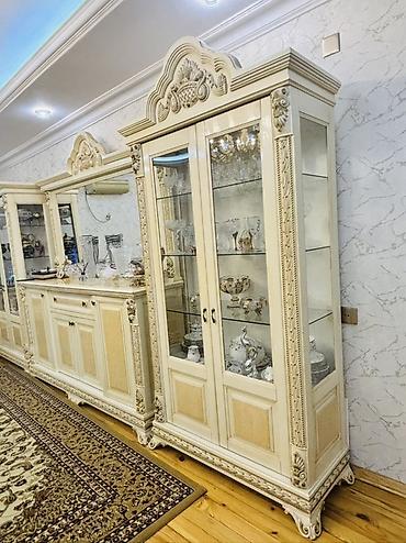 kafe stul: Klassik üslubda qonaq otağı mebel dəsti Tərkibi: - Yemək masası – — 4