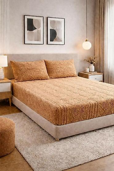 Ćebad i pokrivači: Set posteljina – prekrivač sa dve jastučnice - Trodimenzionalni — 6