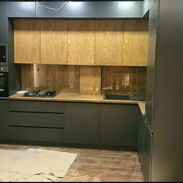 Sifarişlə mətbəx mebeli: Sifarişlə mətbəx dəsti, Özü çəkən petlələr, MDF, Kredit yoxdur, Rayonlara çatdırılma, Pulsuz çatdırılma — 6