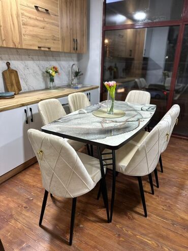 мебель из метала: Комплект стол и стулья Кухонный, Новый