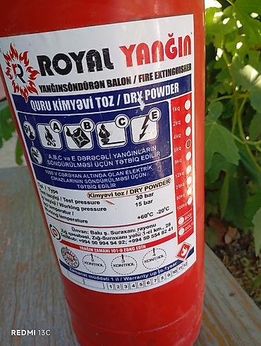 yangin sondu: 6 kq-lıq "Royal Yanğın" markalı quru kimyəvi tozlu yanğınsöndürən — 1