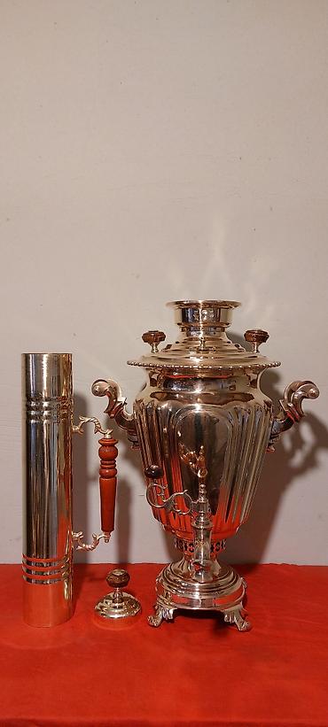 samovar 3 litr: 19-cu esrin sonlari Tula istehsali samovar 5-litrlikdir, materiali; — 2