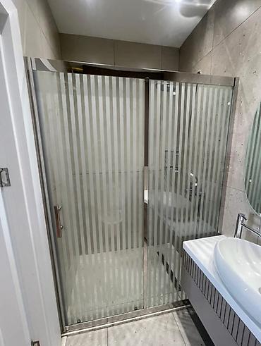 sislər: Şüşə duş kabinası – sürüşkən qapılı model - Material: qalın temperli — 1
