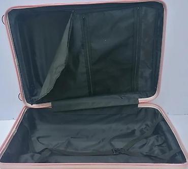 Putni koferi i torbe: Tvrdi kofer na točkiće – roze - Materijal: tvrda plastika (ABS/PC — 5