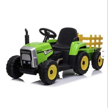 Dečiji električni automobili: Traktor sa prikolicom na akumulator XMX611 Boja:zelena/crvena/plava — 17