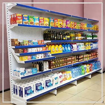 Торговое оборудование: Торговый стеллаж металлическая полка для магазина, железная мебель — 3