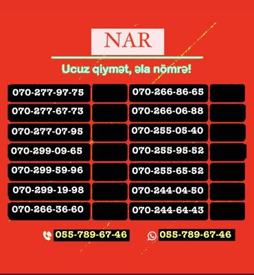 nar 50 qepik kredit: Nömrə: ( 070 ) ( 702776773 ), Yeni