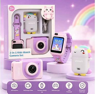 pegla za putovanja: 3u1 Dečiji Smart Sat sa Kamerom Y9 – Kamera, Pametni Sat i Zabavni Set — 3
