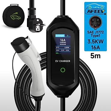аккумулятор 12в 7а ч: Portativ EV Şarj Cihazı – LED Ekranlı, Type 1 (SAE J1772), 3.5 kW — 2