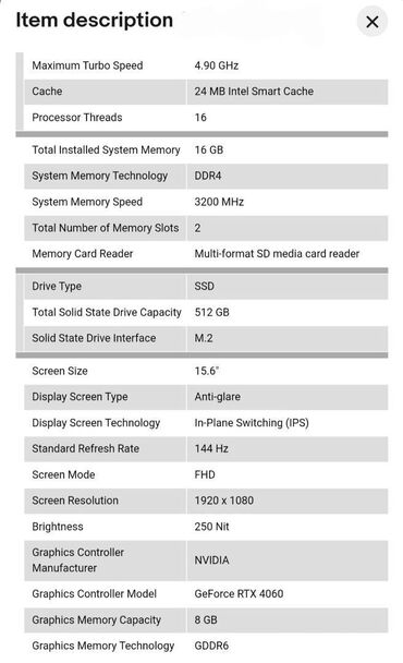 HP: Yeni HP Victus, 15.6 ", Intel Core i7, 512 GB — 9