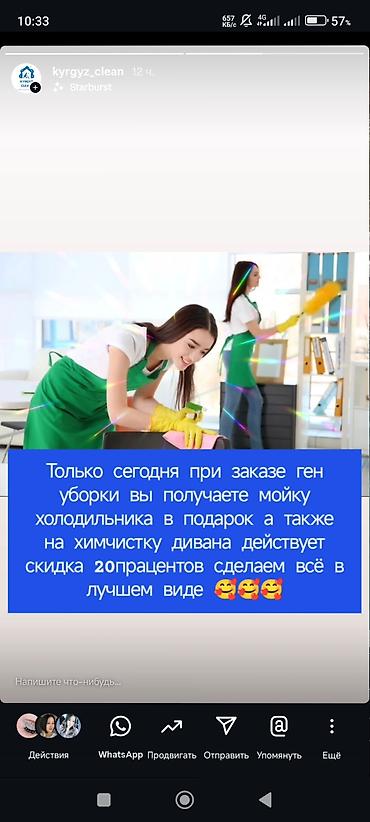 Профессиональные клининговые услуги Kyrgyz Clean - Уборка квартир