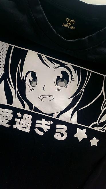 Majice: OVS Kids crna majica dugih rukava sa anime printom, za devojcice, vel — 3