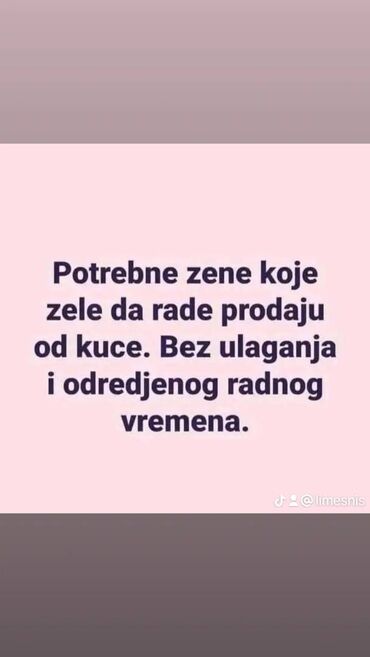 Tražim saradnike (slobodna radna mesta): Rad od kuce. Bez ulaganja. Zarada za svaki prodat proizvod 33%