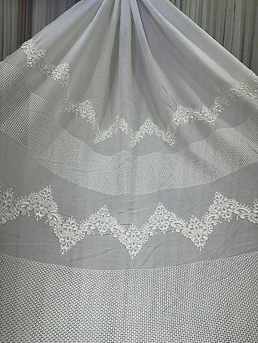 Тюли: Воздушные тюлевые шторы с вышивкой - Полупрозрачная тюль благородного — 1