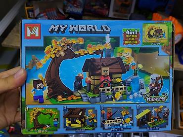 Игрушки: Конструктор «My World» 4-в-1 (в стиле пиксельного мира) - Тематика — 1