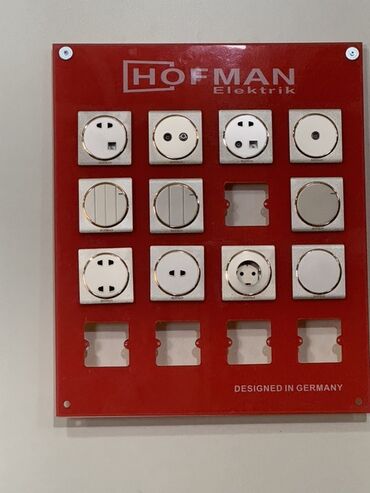 Лампочки: Hofman Elektrik tərəfindən istehsal olunan elektrik rozetkaları və