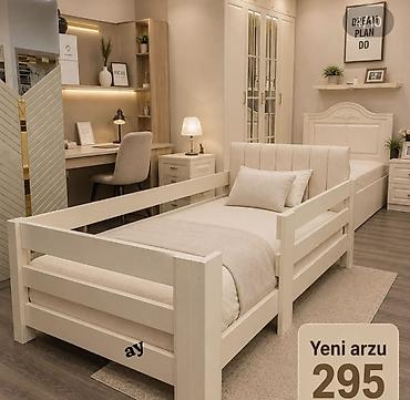 Uşaq/yeniyetmə üçün təhlükəsizlik bortları olan tək nəfərlik çarpayı