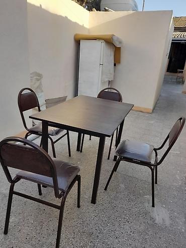 Masa və oturacaq dəstləri: Qonaq otağı üçün, Yeni, Açılmayan, Kvadrat masa, 4 stul — 2