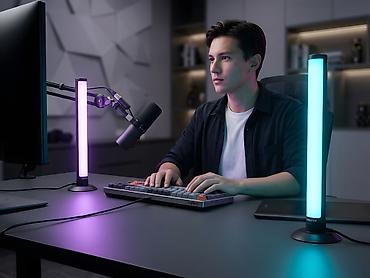 Stol lampaları: İkili Smart RGB Masaüstü İşıq Sütunları (Smart Table Lamp) – Pult və — 7