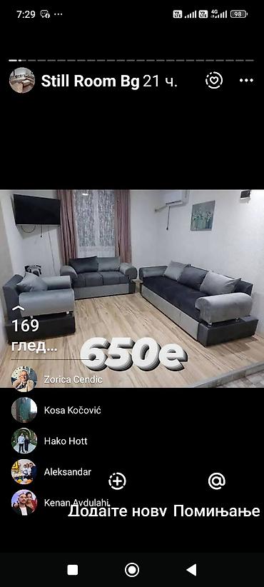 Sofe i kaučevi: Garniture za dnevnu sobu – više modela - Trosed + dvosed + fotelja — 2