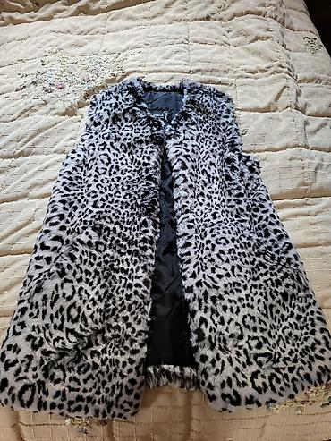 tuklu jiletler: Leopar naxışlı süni kürk jilet - Marka: manila (etiketdə göstərilir) — 1